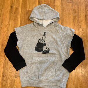 NWOT Everlast Boxing Hoodie Grey / Black Kids LARGE
